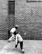 Handball and brick wall