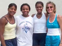 Women's Single semi-finalist Sydell Smith, Karen McConney, Tracy Davis and Dori Ten.
