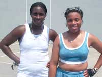 Women's Single's Finalists TeeTee and Karen