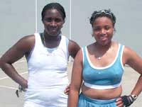 Women's Single's Finalists TeeTee and Karen