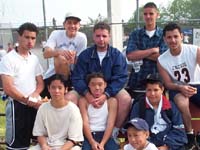 Mike Watson and some talented junior Handball Players from Queens