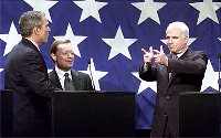 McCain pointing at Bush